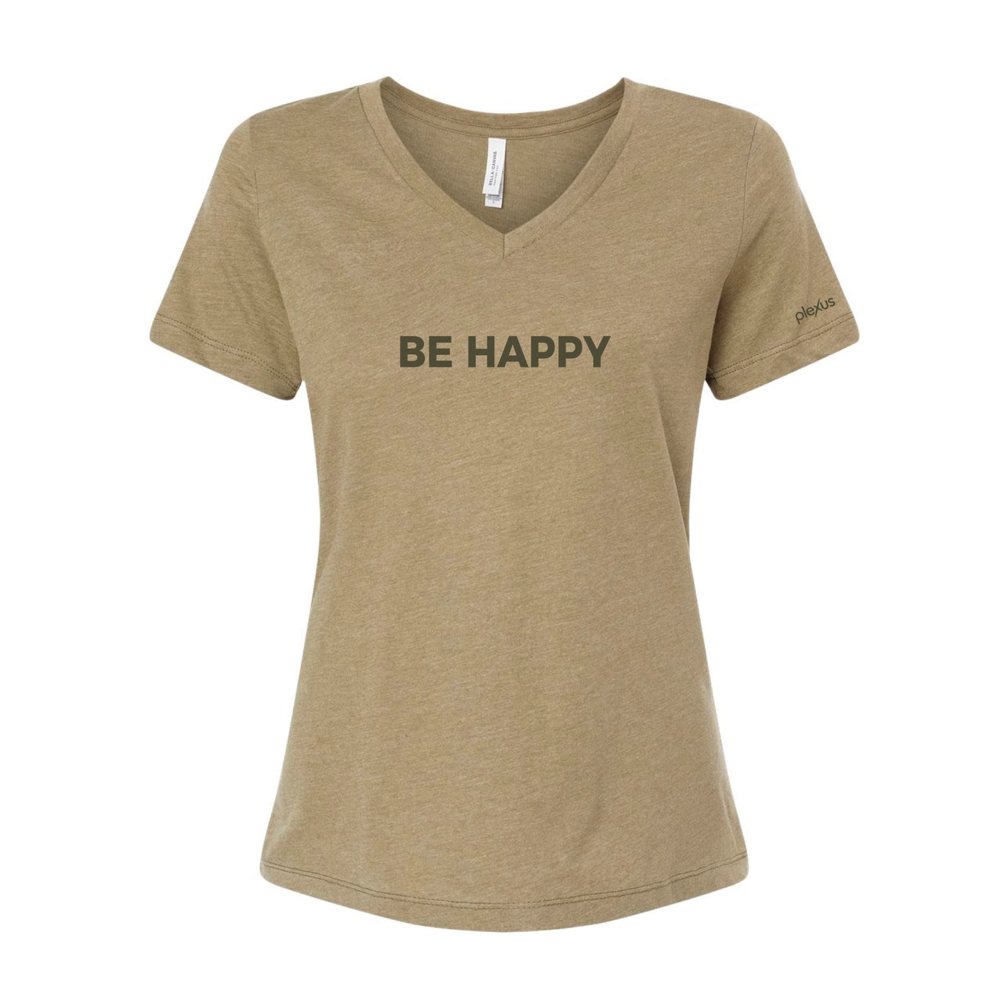 Ladies Be Happy V-Neck Tee