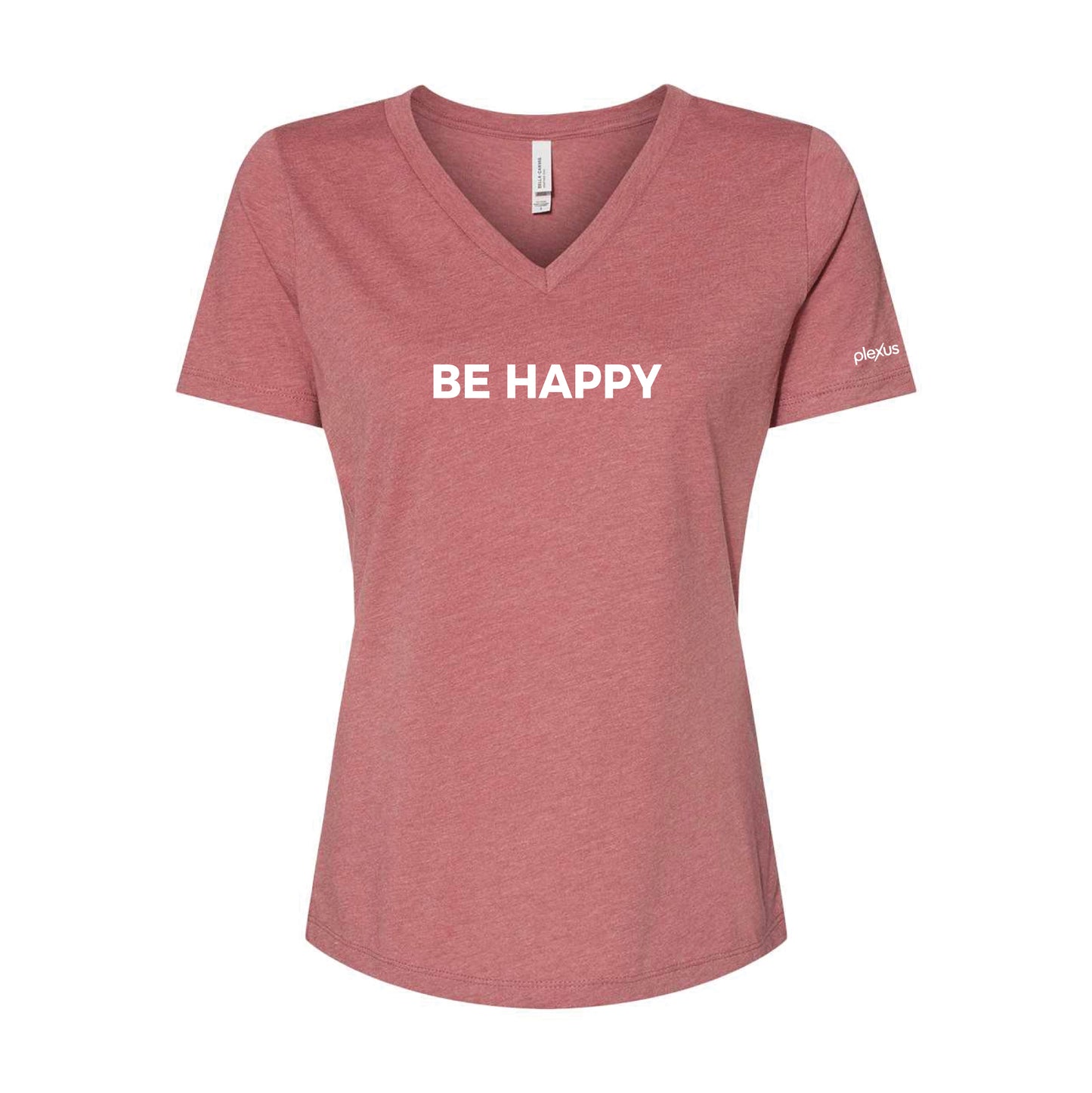 Ladies Be Happy V-Neck Tee